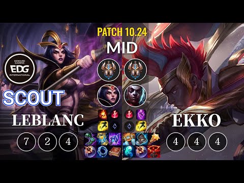 EDG Scout LeBlanc vs Ekko Mid - KR Patch 10.24