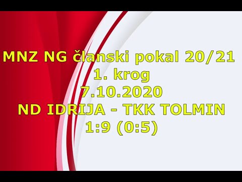 ND Idrija - TKK Tolmin 1:9 (0:5), MNZ NG, članski pokal, 1. krog, 7.10.2020