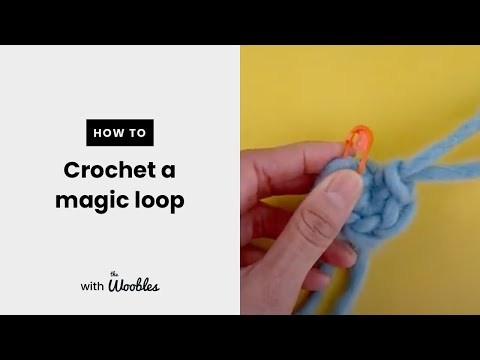 How to crochet a magic loop with 6 single crochet stitches in it