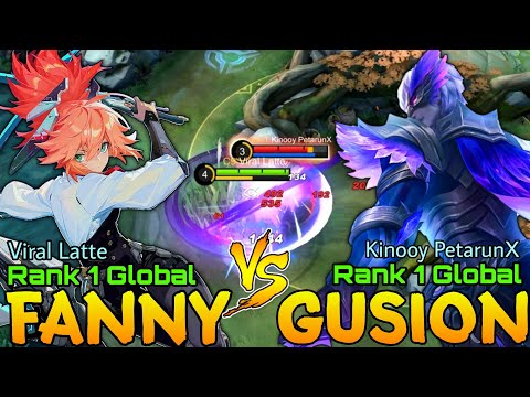 Top 1 Global Fanny ( Viral Latte) VS Top 1 Global Gusion ( Kinooy PetarunX )  - Mobile Legends