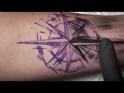Wind Rose tattoo | Real time