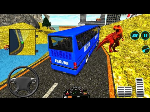 Us Police Uphill Bus Driving Simulator – Police Soldier Duty Transporter Bus - Android Gameplay #1