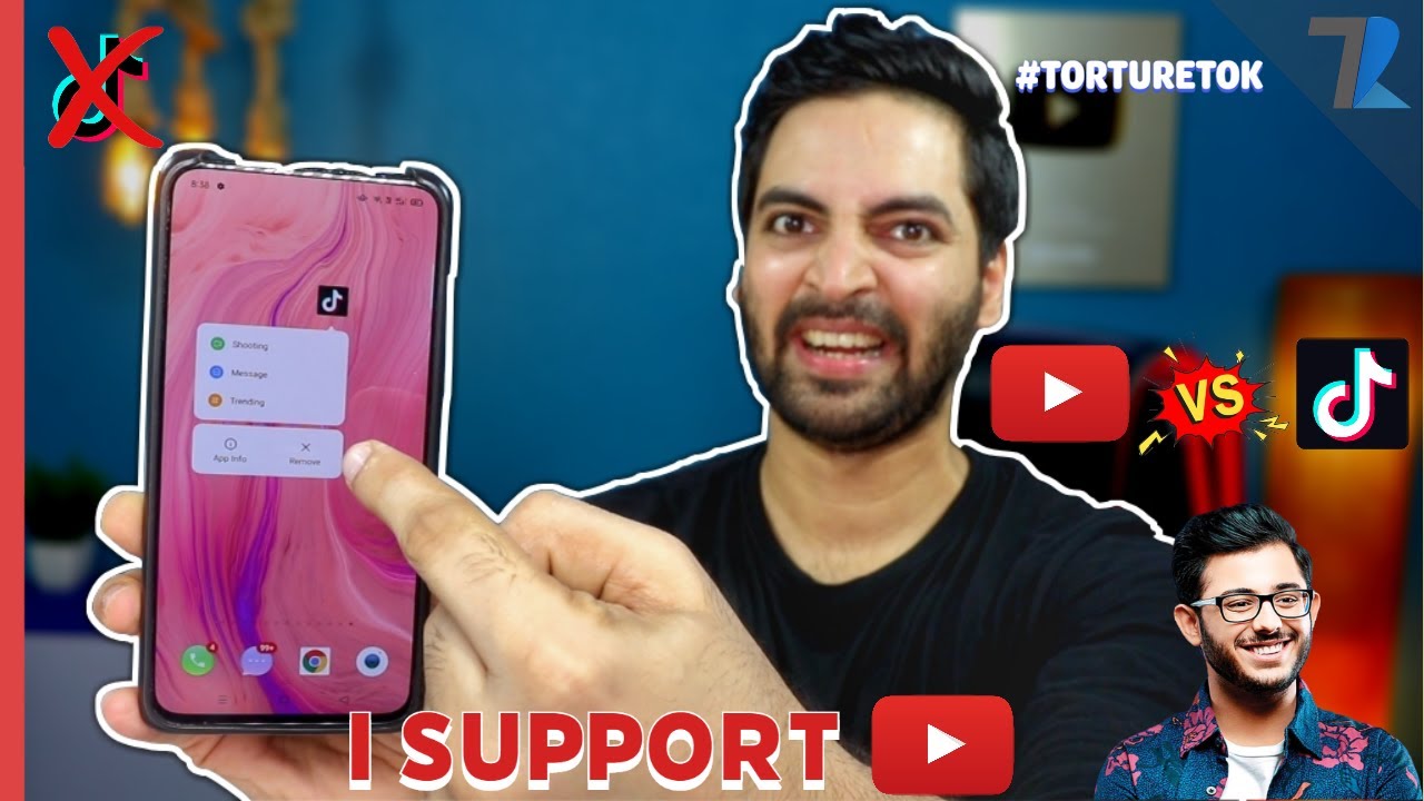 YouTube vs Tiktok | Roast By Techno Ruhez | #ISupportCarryminati | Deleting #Tiktok