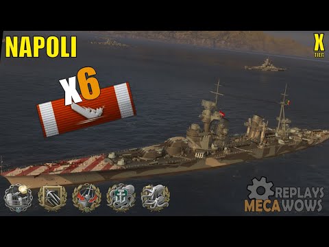 Cruiser Napoli 6 Kills & 183k Damage | World of Warships Gameplay