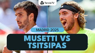 Download Lagu Lorenzo Musetti vs Stefanos Tsitsipas Gripping Match | Madrid 2025 Highlights Thumbnail