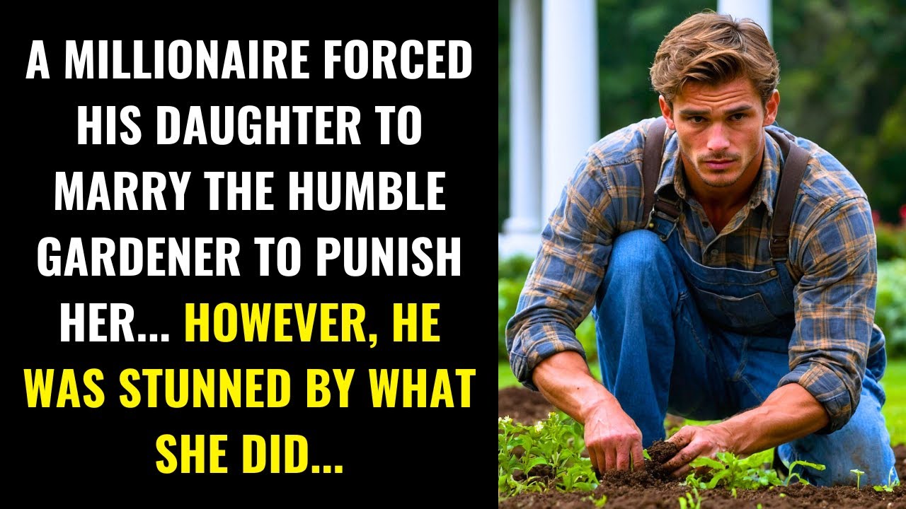 A MILLIONAIRE FORCED HIS DAUGHTER TO MARRY A GARDENER, BUT WHAT SHE DID LEFT HIM PARALYZED...