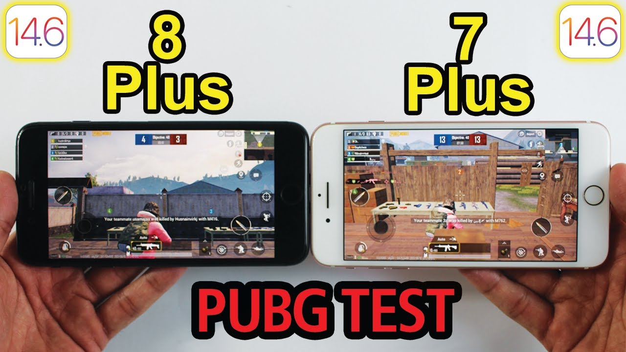 iPhone 8 Plus vs iPhone 7 Plus PUBG MOBILE TEST - IOS 14.6 PUBG TEST🔥