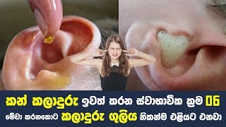 කන් කලාදුරු ඉවත් කරන ස්වාභාවික ක්‍රම 6ක් | 6 Home Remedies To Remove Ear Wax Safely
