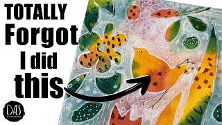 Unique Technique for Creating Watercolor Paintings to Break all the Rules - Birds and Flowers