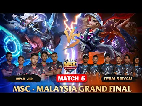 MSC MALAYSIA FINAL MATCH 5 : MYA JR VS TEAM SAIYAN - Mobile Legends MSC