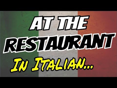 NO RESTAURANTE... Frases de vocabulário em italiano... Aprenda vocabulário italiano