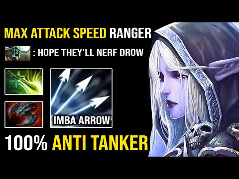 EPIC Marksman Split Arrow Butterfly Drow 100% Counter Any Tank with Max Attack Speed 20Kills DotA 2