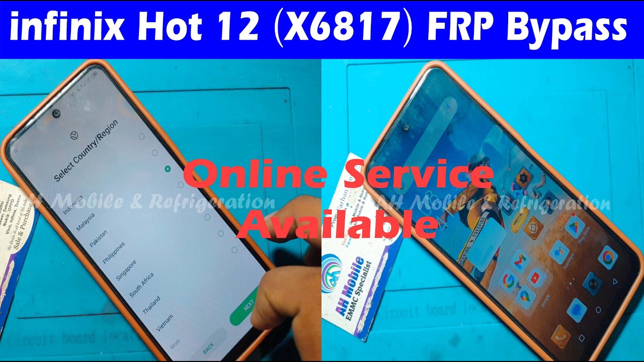 infinix Hot 12 (X6817) MTK6768 FRP Bypass TSM Pro Tool