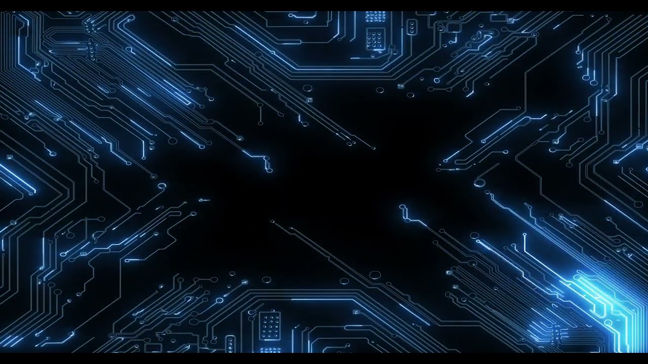 Blue Circuit Board Motion Background 4K - Electric Tech Background Loop [No Copyright]