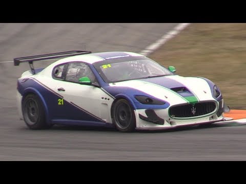 Maserati Granturismo MC GT4 in Action at Monza Circuit