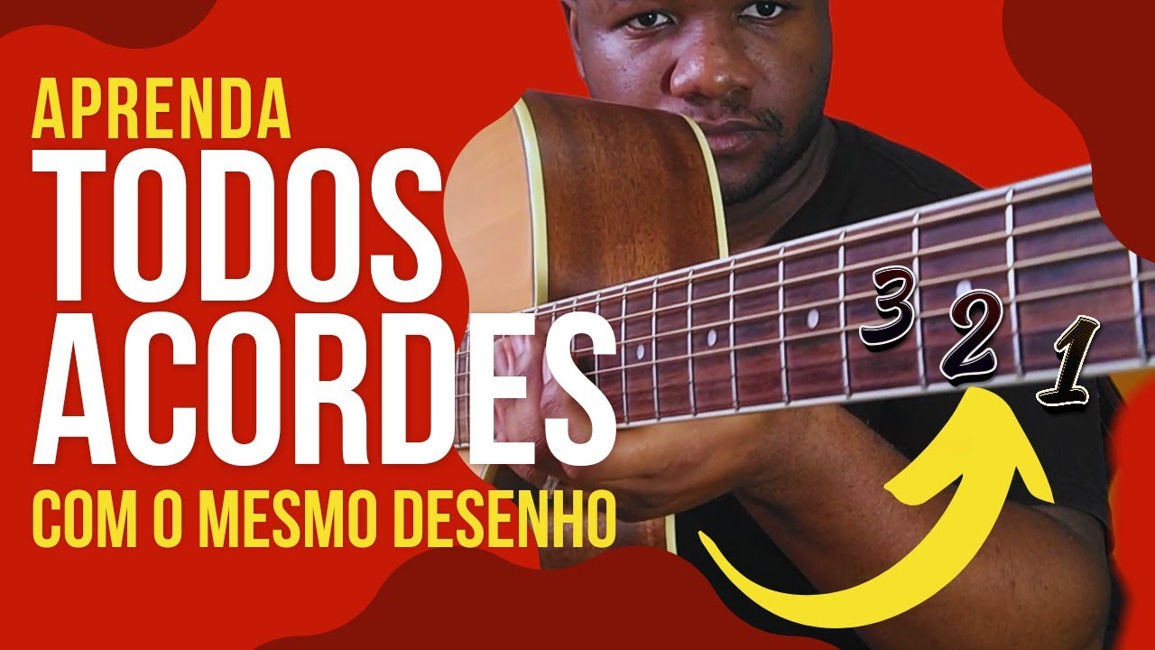Aprenda fazer TODOS os ACORDES COM O MESMO DESENHO.
