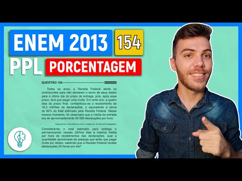 🛑154 Enem 2013 PPL - PORCENTAGEM - Todos os anos, a Receita Federal alerta os contribuintes para não