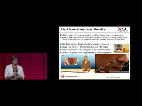Interspeech 2019 -- Keynote -- Tanja Schultz: Biosignal processing for human-machine interaction