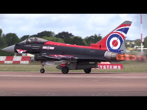 23/07/17 RIAT 2023 | Royal Air Force Typhoon FGR.4 Departure from RAF Fairford at Departures Day