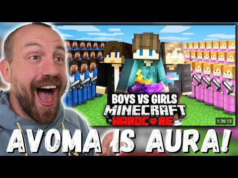 AVOMA IS AURA!!! Avoma 1000 Players Simulate Boys vs Girls Civilization in Minecraft! (REACTION!!!)