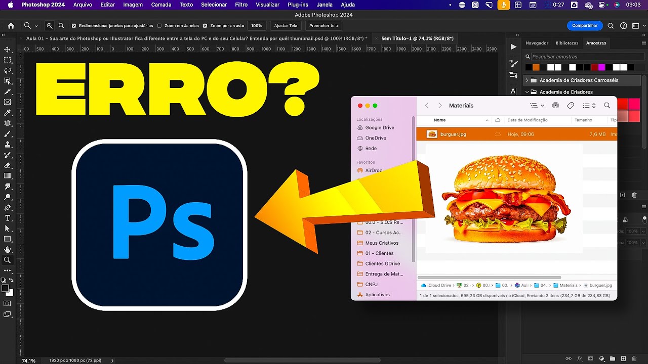 Não consegue arrastar imagens para o Photoshop? Veja como resolver