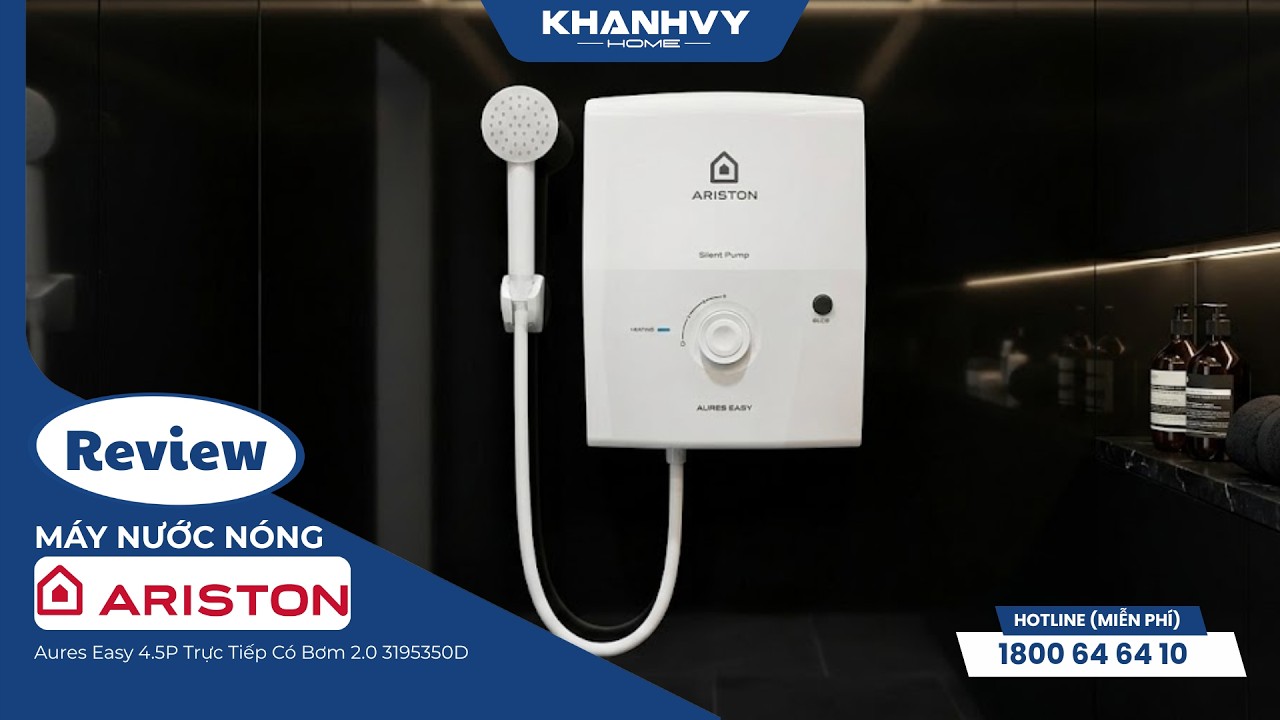 Máy Nước Nóng Ariston Aures Easy 4.5P Trực Tiếp Có Bơm 2.0 3195350