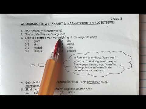 AFRIKAANS GRAAD 8: 30 April 2020 - periode 1 (3081)