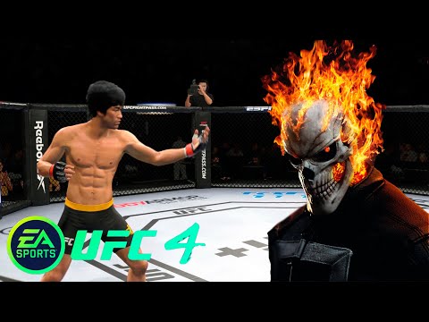 UFC4 Bruce Lee vs Ghost Rider Marvel EA Sports UFC 4