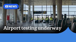 Download the video "New Western Sydney Airport starts test flights, safety drills | ABC NEWS"