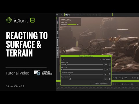 iClone 8 Tutorial - Reacting to Surface & Terrain with Motion Director