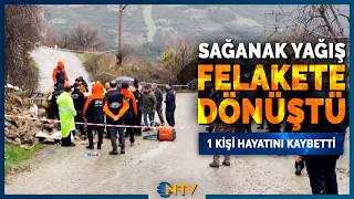 Sağanak Can Aldı! Bahçe Duvarı Kamyonetin Üzerine Çöktü | NTV