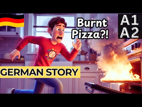 LEARN GERMAN: Easy German Story For Beginners: Pizza Disaster! (A1-A2)