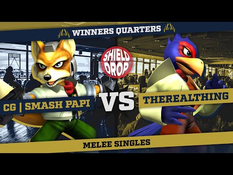 CG | Smash Papi (Fox) vs TheRealThing (Falco) - Melee Singles Winners Quarters - Shield Drop