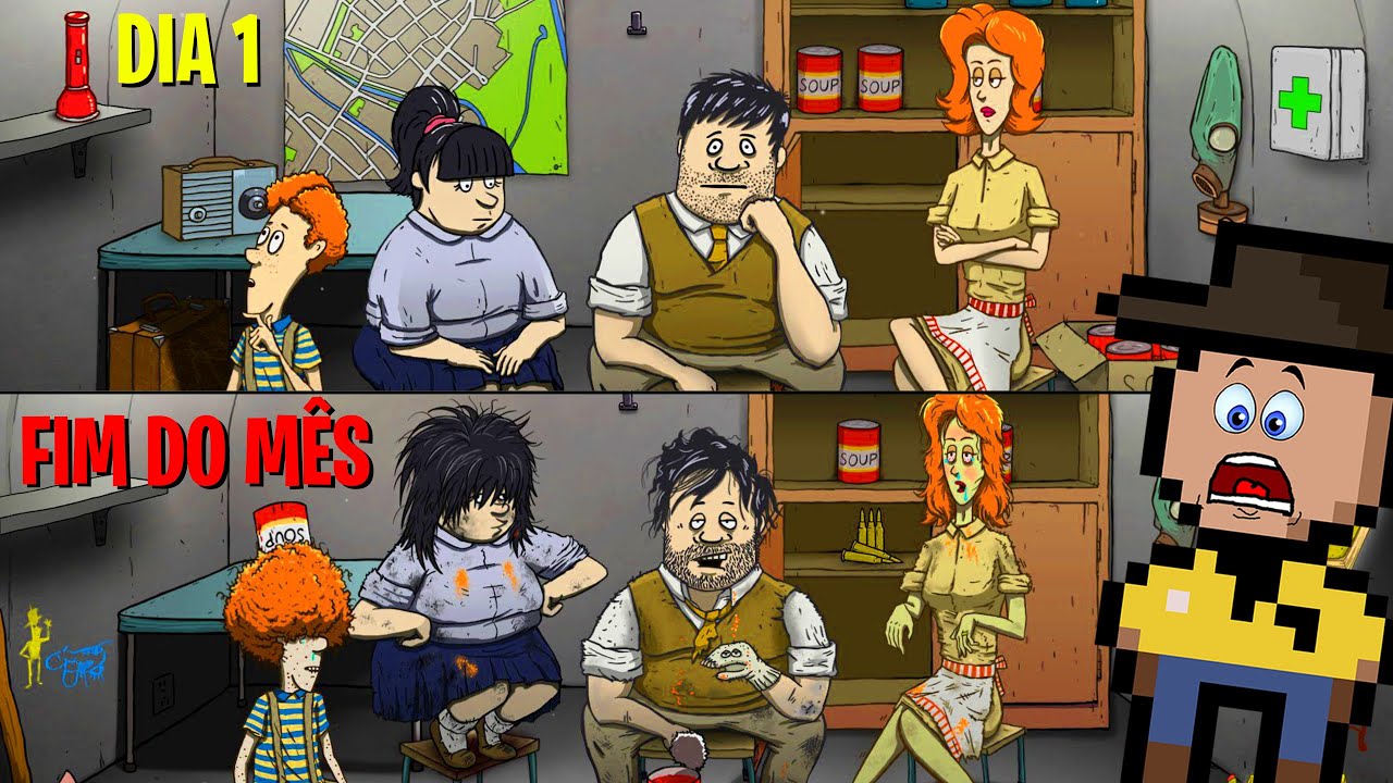 PASSEI UM MÊS INTEIRO NO ABRIGO SUBTERRÂNEO * tenso * (60 Seconds)