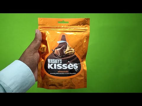 Crunchy Almond Milk Chocolate Kisses Bites From Hershey's Unboxing and Review