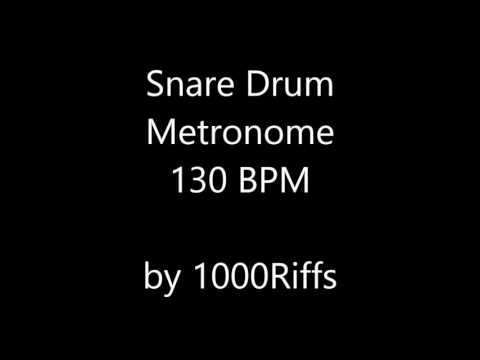 Snare Drum Metronome 130 BPM - Beats Per Minute