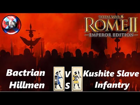 Battle Of The LOW Tier!!!!!  Bactrian Hillmen VS Kushite Slave Infantry 1v1-Rome 2