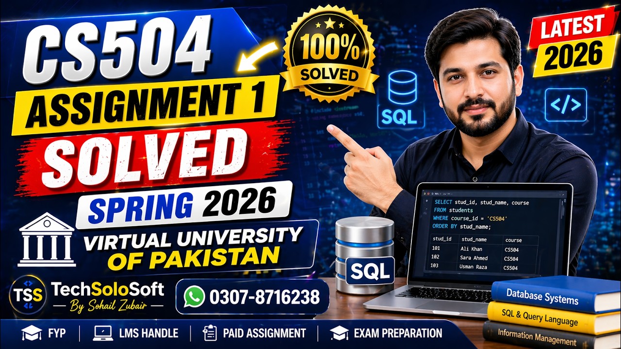 CS504 Assignment 1 Solution Spring 2026 | Software Engineering-I | Virtual University of Pakistan