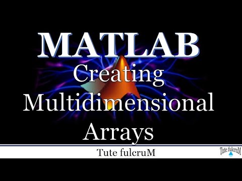 Topic 7 Multidimensional Arrays Creating Multidimensional Arrays Matlab Programming Tutorial