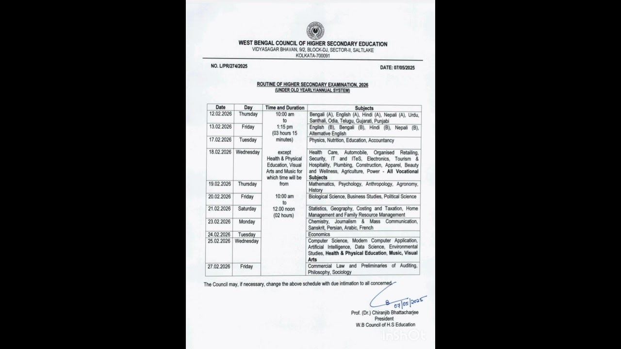 West Bengal HS Exam 2026| HS Exam date 2026| #exam #hs #cbse #boardexam #viralvideo #trending #reel