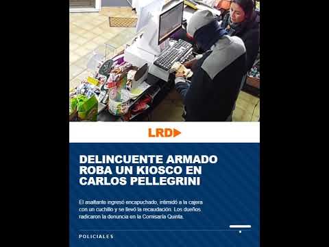 Un hombre armado con un cuchillo asaltó un local comercial en  Carlos Pellegrini