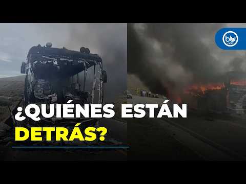 Terror en Santander: encapuchados bajaron a los pasajeros e incineraron un bus