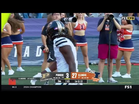 Ryan Browne Finds Jahmal Edrine For 53-YD TD vs. Illinois | Purdue Football | 10/12/2024