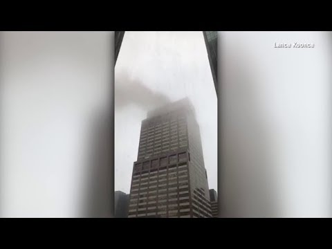 NYC Helicopter Crashes On Top Of the AXA Equitable Building