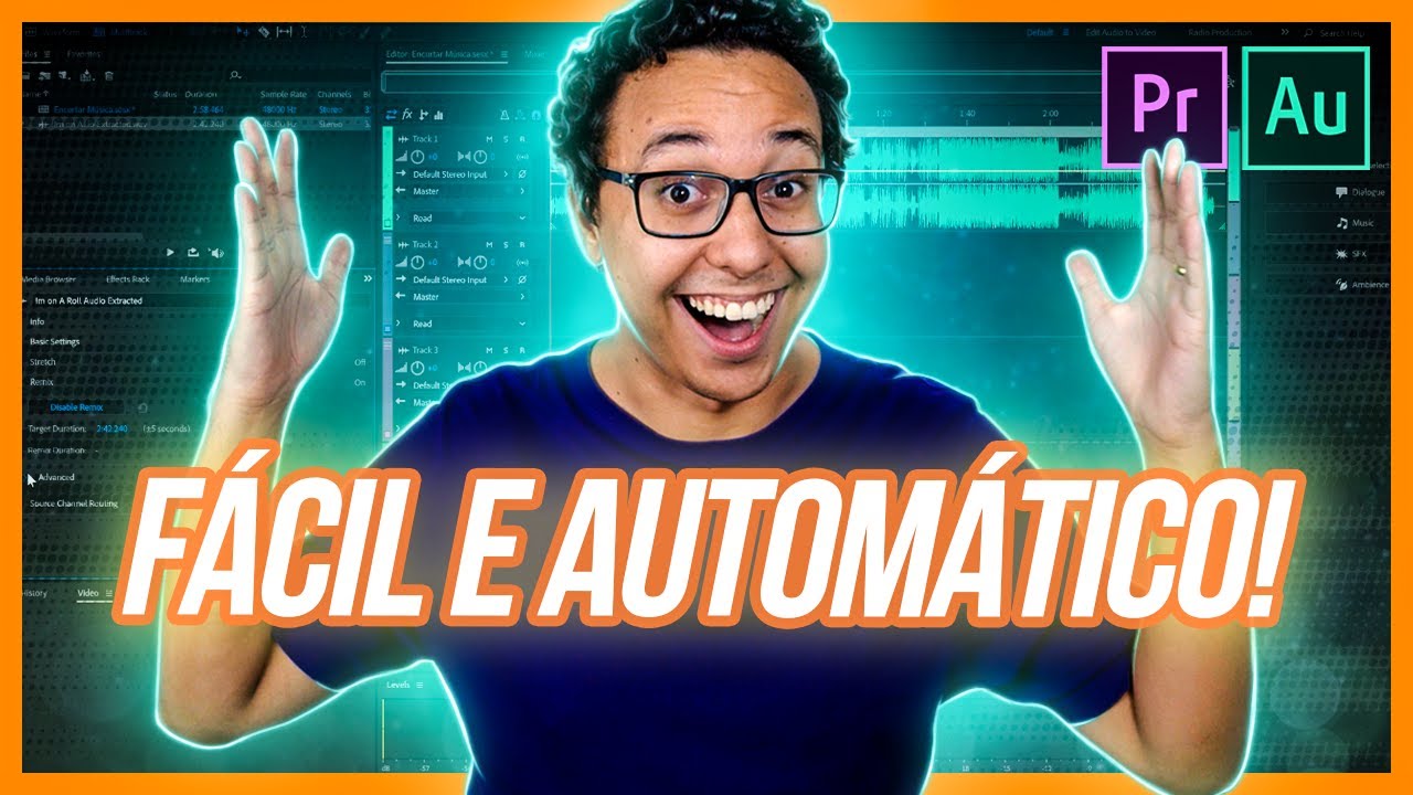 Como ENCURTAR uma MÚSICA AUTOMATICAMENTE pra edição de vídeo! - Premiere e Audition