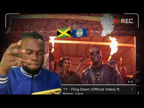 Jamaican🇯🇲Reacts To Belize🇧🇿Music ! TY - Fling Down (Official Video) ft. Kenny Juice