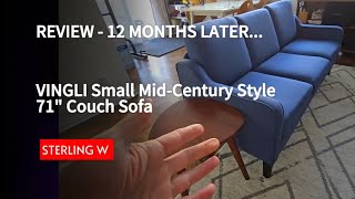 REVIEW - Vingli Small Mid-Century Style 71" Sofa - 12 Months Later