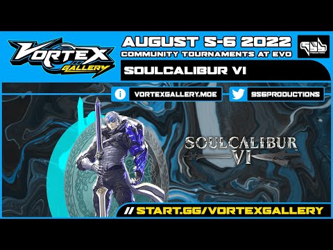 SoulCalibur VI Bracket at EVO 2022, hosted by Vortex Gallery.