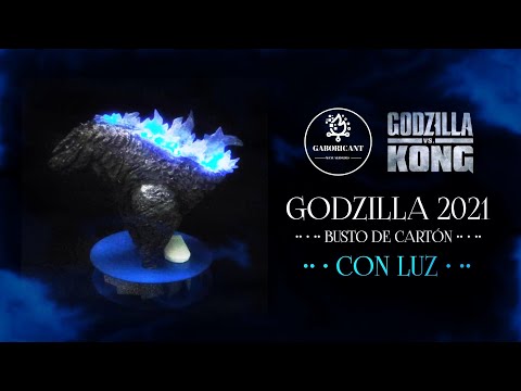 GODZILLA VS KONG Godzilla de cartón con luces LED (busto) Manualidades y decoración