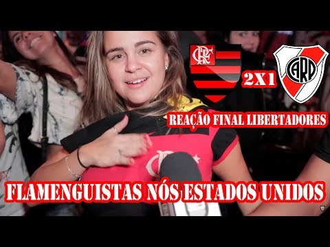 Reação Flamengo 2x1 River Plate  em New York Foi Fantástico
